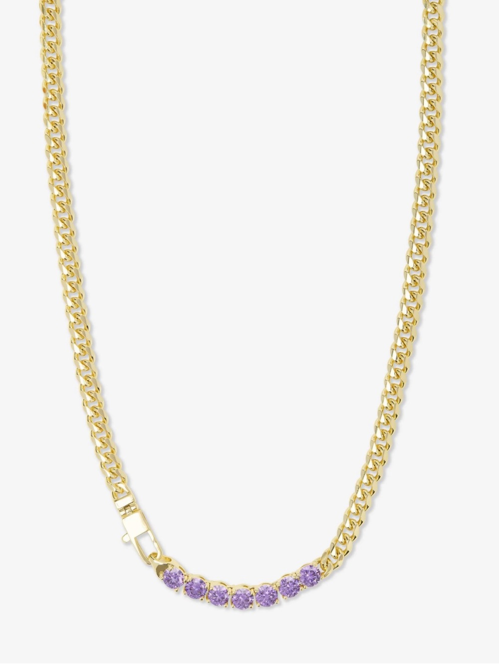 NWT Melinda Maria Gold “Julian Loves Amethyst Necklace 5mm”